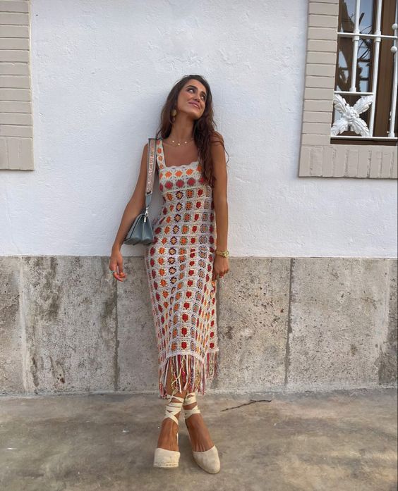 Vestido Crochet y Alpargatas